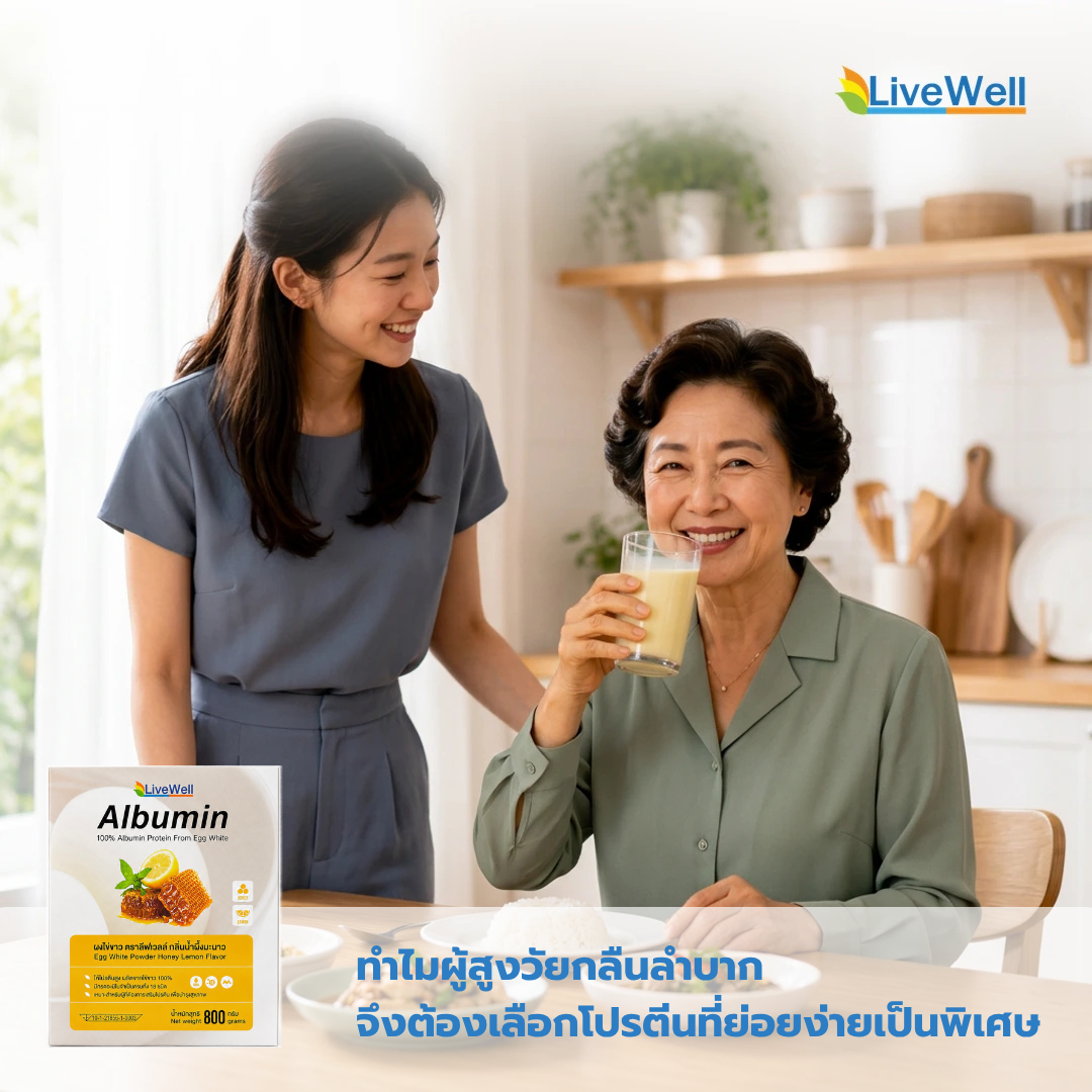ทำไมผู้สูงวัยกลืนลำบากจึงต้องเลือกโปรตีนที่ย่อยง่ายเป็นพิเศษ